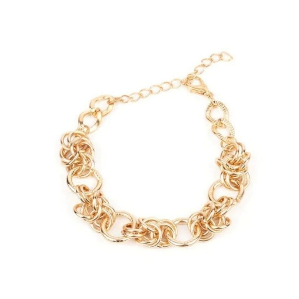 Paparazzi Gold Link Bracelet Big City Chic Gold Bracelet Link Fashion Jewerly
